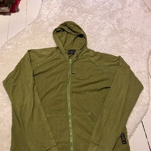 Hemp Green Zip-Up Hoodie